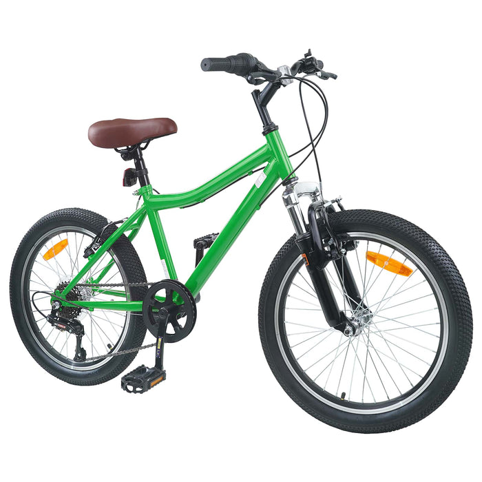 Bicicletă pentru Copii 24 Inci 6-Speed pentru 8-12 ani Verde - WALTI WALTI