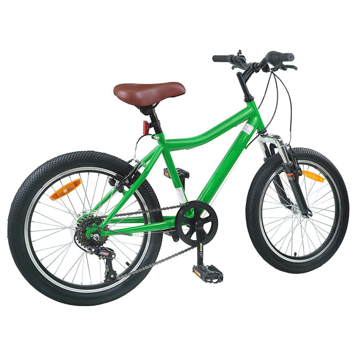 Bicicletă pentru Copii 24 Inci 6-Speed pentru 8-12 ani Verde - WALTI WALTI