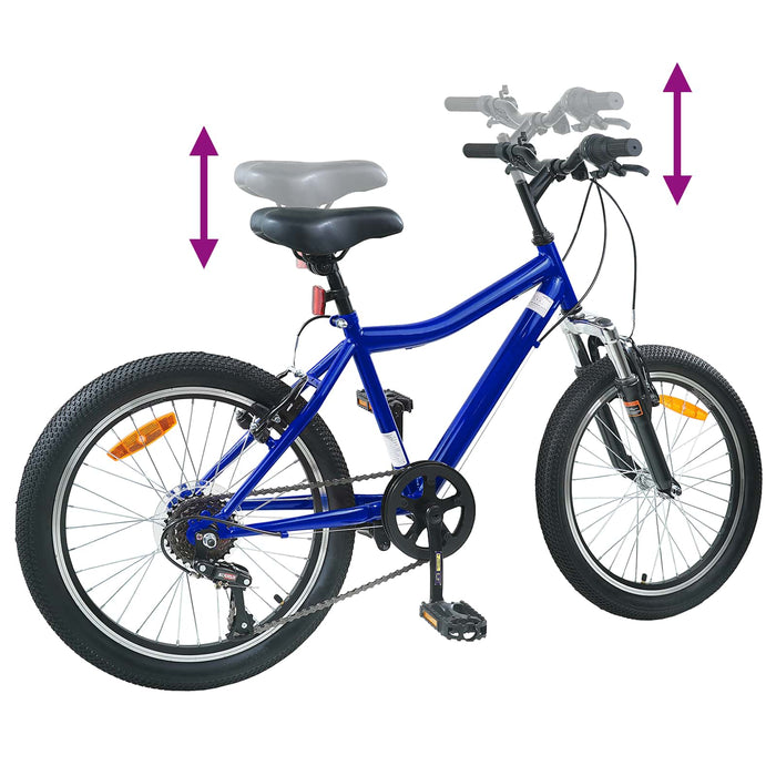 Bicicletă pentru Copii 20 Inci 6-Speed pentru 6-11 ani - WALTI WALTI