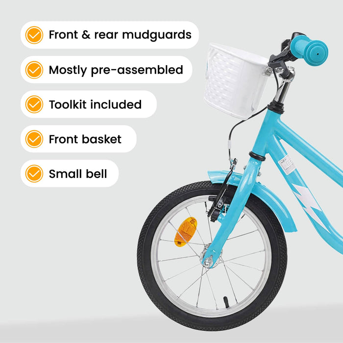 Bicicletă pentru Copii 12 Inci pentru 2-4 ani Albastru deschis WALTI