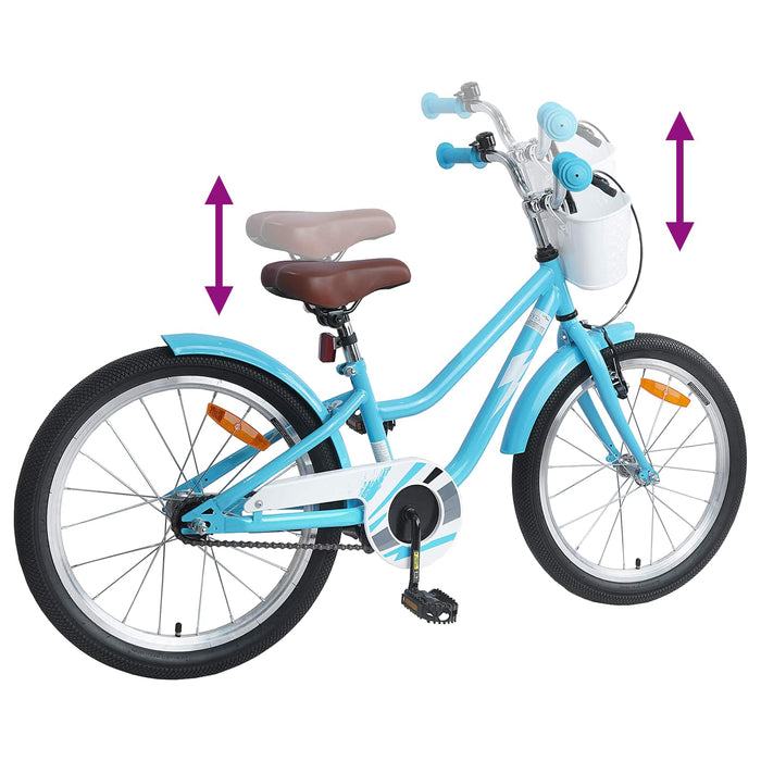Bicicletă pentru Copii 18 Inci pentru 5-7 ani Albastru deschis - WALTI WALTI