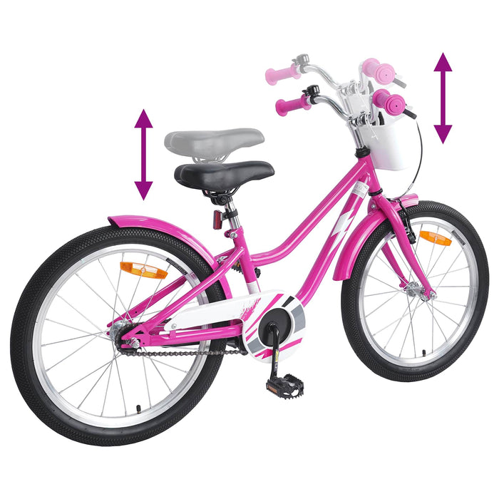 Bicicletă pentru Copii 18 Inci pentru 5-7 ani Roz închis - WALTI WALTI