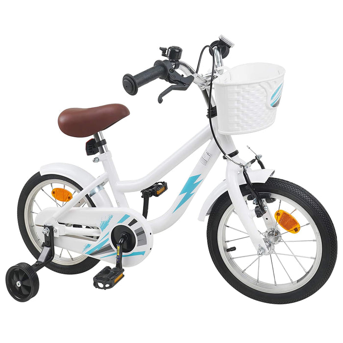 Bicicletă pentru Copii 14 Inci pentru 3-5 ani Alb WALTI