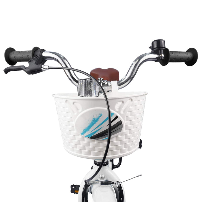 Bicicletă pentru Copii 18 Inci pentru 5-7 ani Alb - WALTI WALTI
