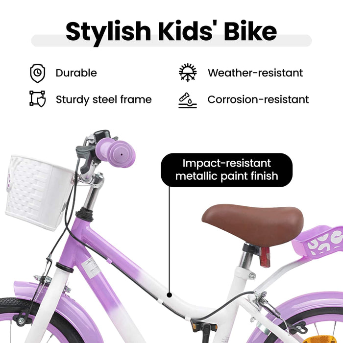 Bicicletă pentru Copii 12 Inci pentru 2-4 ani Violet WALTI