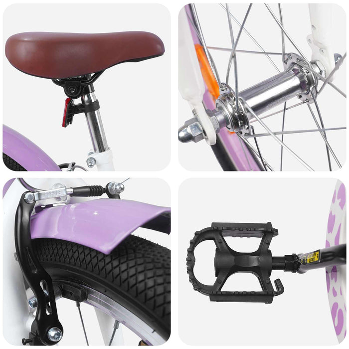 Bicicletă pentru Copii 18 Inci pentru 5-7 ani Violet - WALTI WALTI