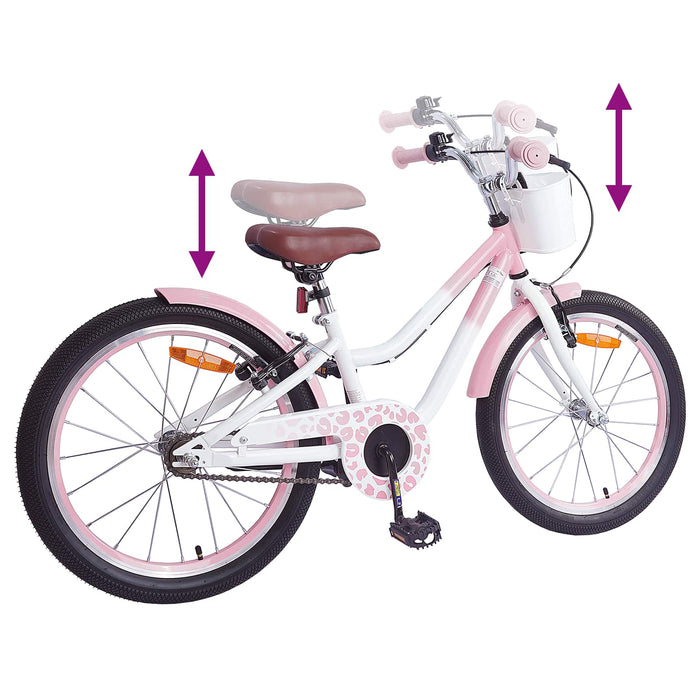 Bicicletă pentru Copii 18 Inci pentru 5-7 ani Roz deschis - WALTI WALTI