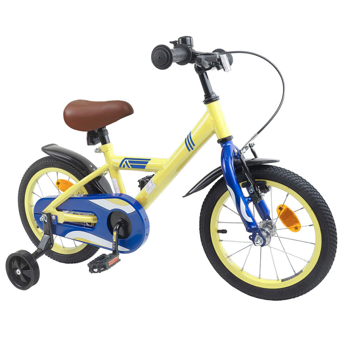Bicicletă pentru Copii 16 Inci pentru 4-6 ani Galben WALTI