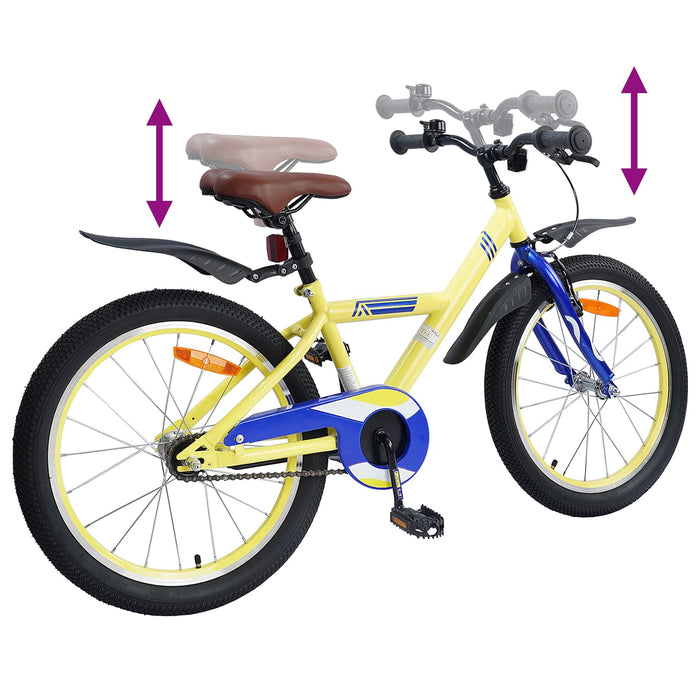 Bicicletă pentru Copii 18 Inci pentru 5-7 ani Galben - WALTI WALTI