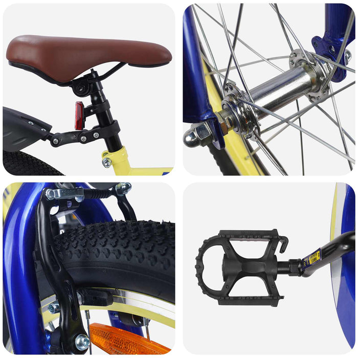 Bicicletă pentru Copii 20 Inci pentru 6-11 ani Galben - WALTI WALTI