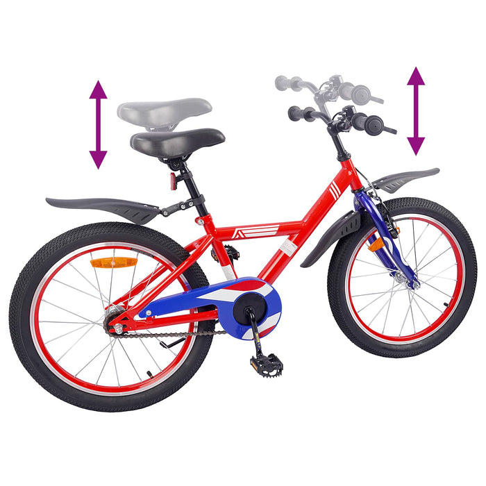 Bicicletă pentru Copii 18 Inci pentru 5-7 ani Roșu - WALTI WALTI