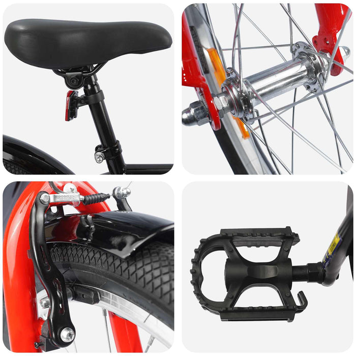 Bicicletă pentru Copii 18 Inci pentru 5-7 ani Negru - WALTI WALTI