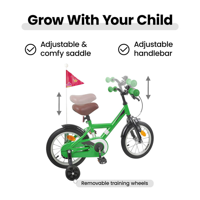 Bicicletă pentru Copii 16 Inci pentru 4-6 ani Verde WALTI