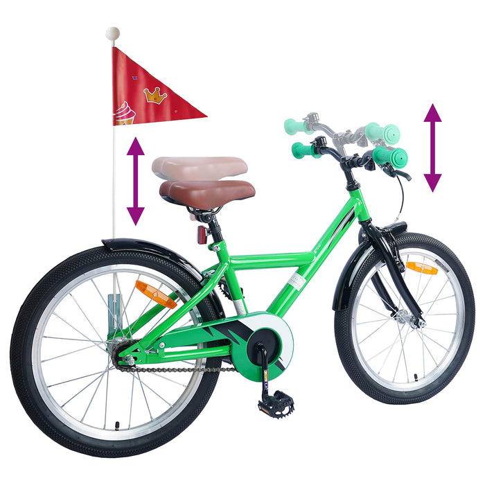 Bicicletă pentru Copii 18 Inci pentru 5-7 ani Verde - WALTI WALTI