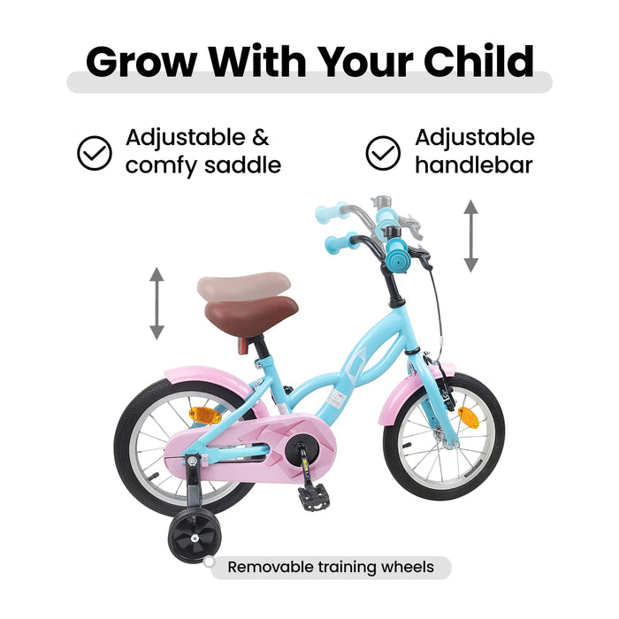 Bicicletă pentru Copii 12 Inci pentru 2-4 ani Albastru deschis WALTI
