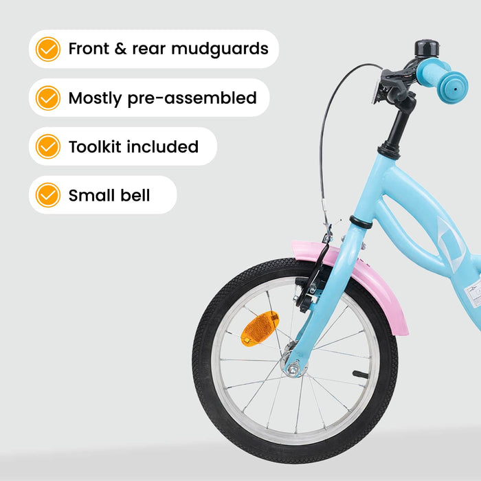 Bicicletă pentru Copii 16 Inci pentru 4-6 ani Albastru deschis WALTI