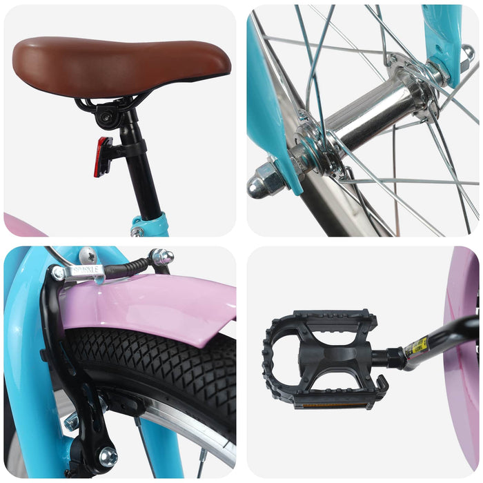Bicicletă pentru Copii 20 Inci pentru 6-11 ani Albastru deschis - WALTI WALTI
