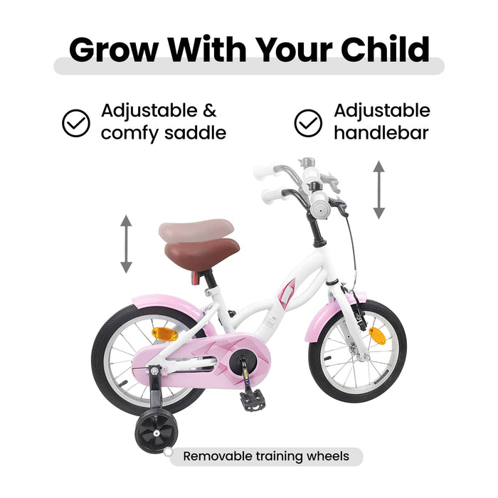 Bicicletă pentru Copii 12 Inci pentru 2-4 ani Alb WALTI
