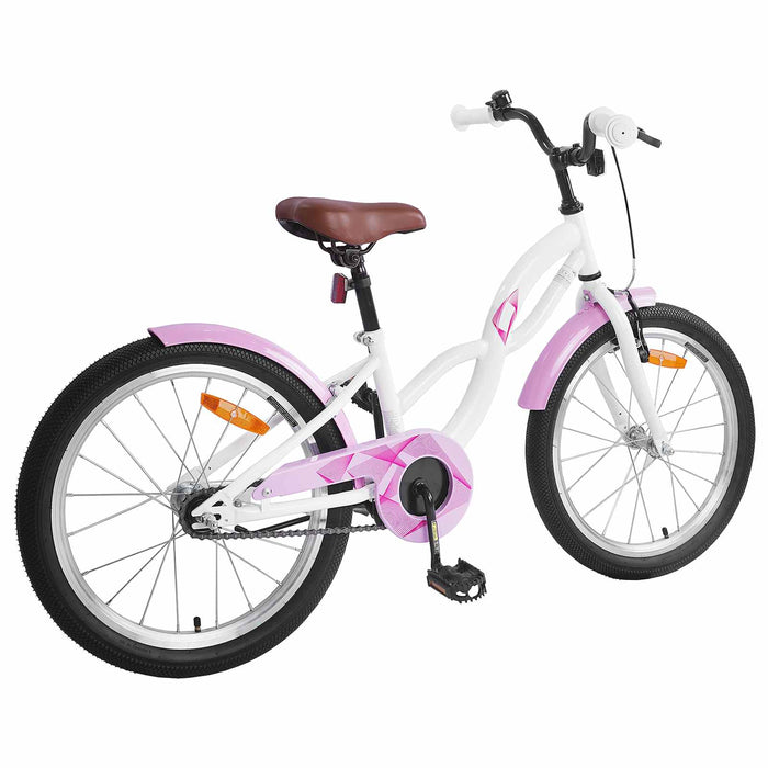 Bicicletă pentru Copii 18 Inci pentru 5-7 ani Alb - WALTI WALTI