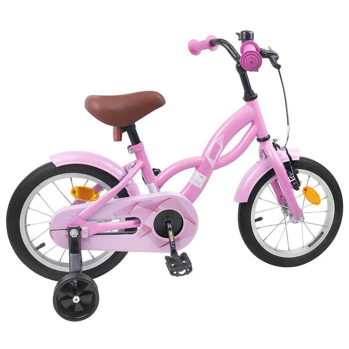 Bicicletă pentru Copii 14 Inci pentru 3-5 ani Roz deschis WALTI