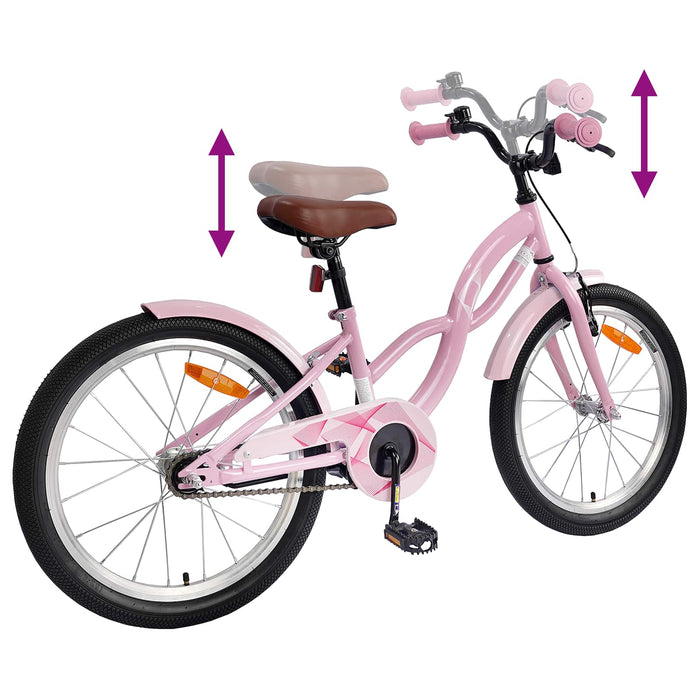 Bicicletă pentru Copii 20 Inci pentru 6-11 ani Roz deschis - WALTI WALTI