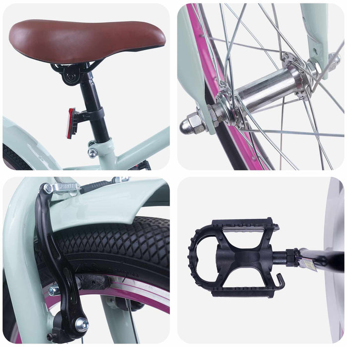 Bicicletă pentru Copii 20 Inci pentru 6-11 ani Verde deschis - WALTI WALTI