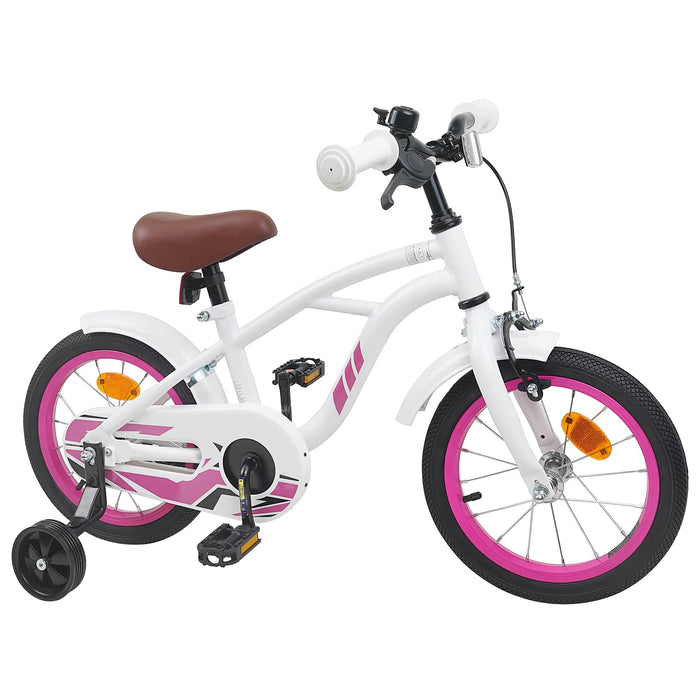 Bicicletă pentru Copii 14 Inci pentru 3-5 ani Alb WALTI