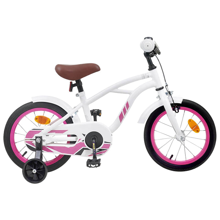 Bicicletă pentru Copii 14 Inci pentru 3-5 ani Alb WALTI