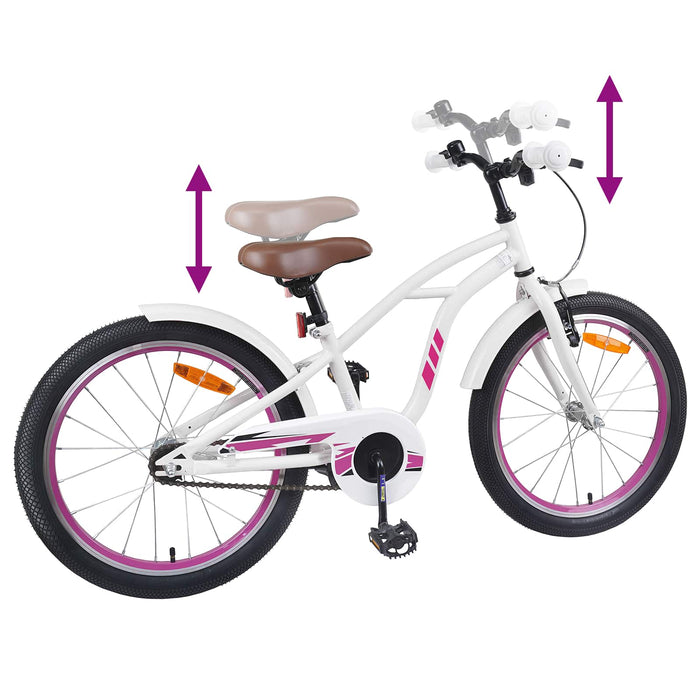 Bicicletă pentru Copii 22 Inci pentru 7-12 ani Alb - WALTI WALTI