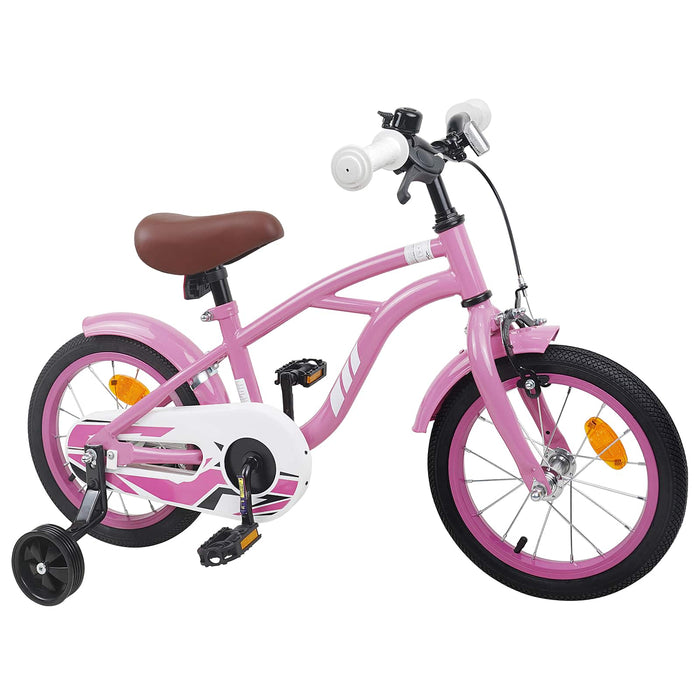 Bicicletă pentru Copii 14 Inci pentru 3-5 ani Roz deschis WALTI