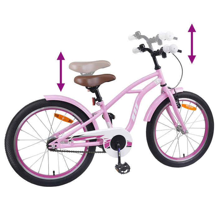 Bicicletă pentru Copii 20 Inci pentru 6-11 ani Roz deschis - WALTI WALTI