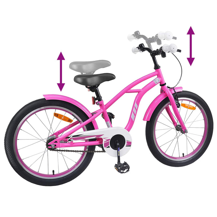 Bicicletă pentru Copii 20 Inci pentru 6-11 ani Roz închis - WALTI WALTI
