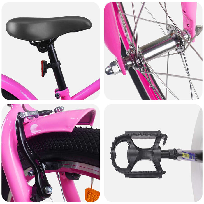 Bicicletă pentru Copii 22 Inci pentru 7-12 ani Roz închis - WALTI WALTI