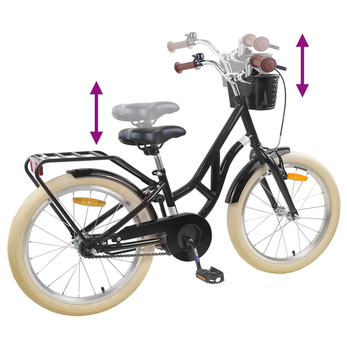 Bicicletă pentru Copii 20 Inci pentru 6-11 ani Negru - WALTI WALTI