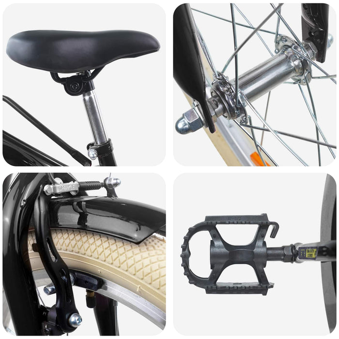 Bicicletă pentru Copii 24 Inci pentru 8-12 ani Negru - WALTI WALTI