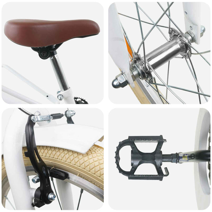 Bicicletă pentru Copii 20 Inci 6-11 Alb - WALTI WALTI