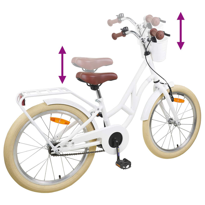 Bicicletă pentru Copii 20 Inci 6-11 Alb - WALTI WALTI