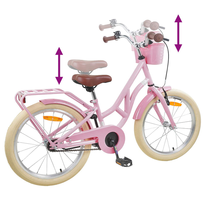 Bicicletă pentru Copii 24 Inci pentru 8-12 ani Roz deschis - WALTI WALTI