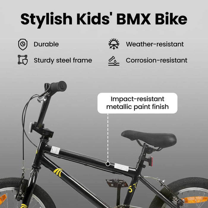 BMX 20 Inci pentru peste 9 ani Negru WALTI