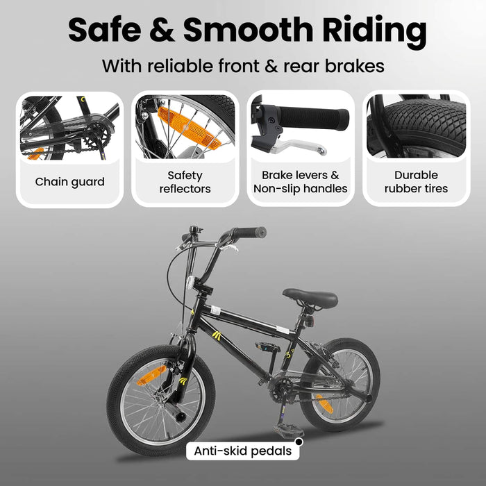 BMX 20 Inci pentru peste 9 ani Negru WALTI