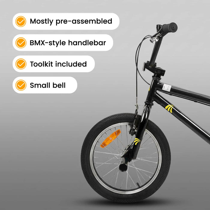 BMX 20 Inci pentru peste 9 ani Negru WALTI