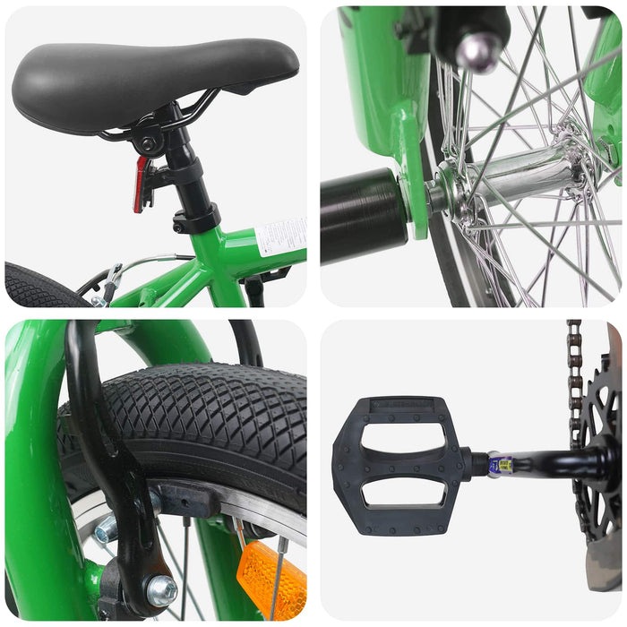 BMX 20 Inci pentru peste 9 ani Verde - WALTI WALTI