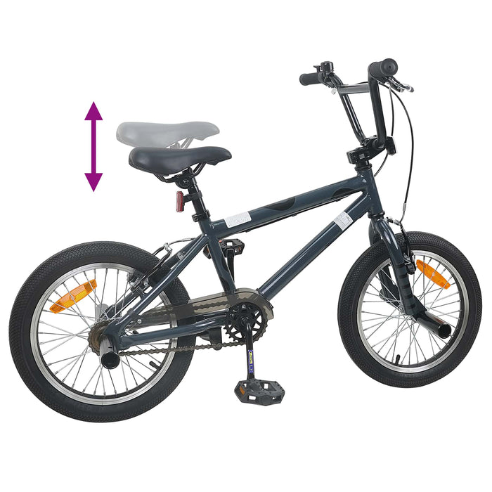 BMX 16 Inci pentru 5-8 ani Gri închis - WALTI WALTI