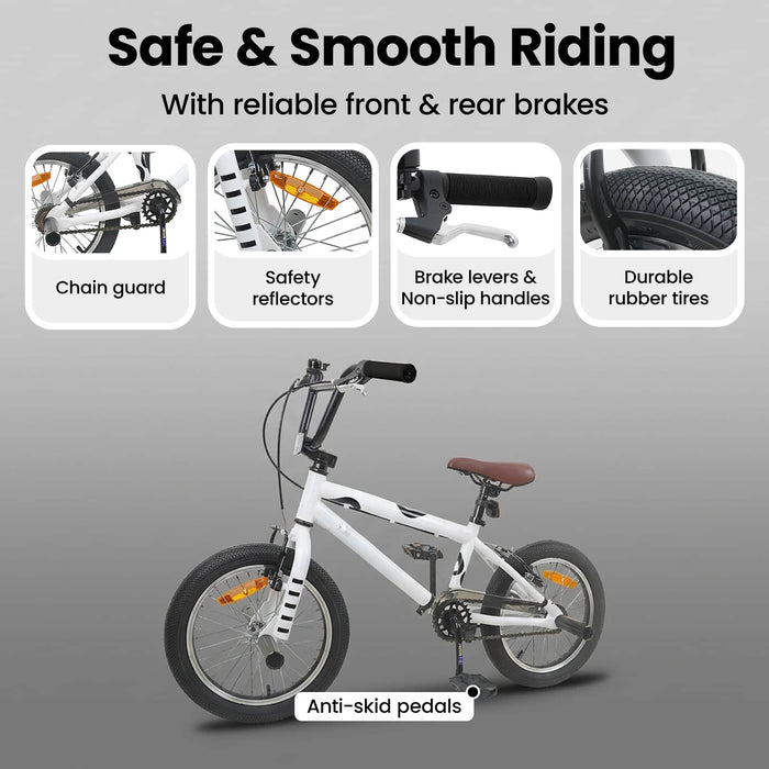 BMX 16 Inci pentru 5-8 ani Alb WALTI