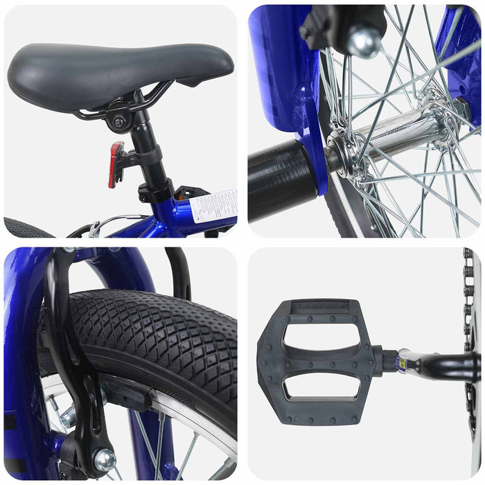 BMX 16 Inci pentru 5-8 ani Albastru închis - WALTI WALTI