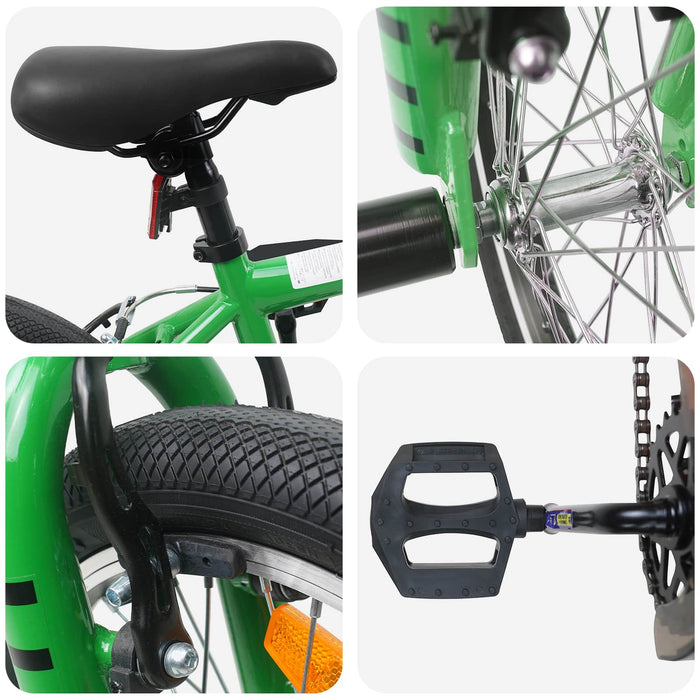 BMX 16 Inci pentru 5-8 ani Verde - WALTI WALTI
