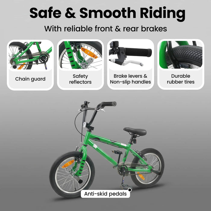 BMX 16 Inci pentru 5-8 ani Verde WALTI