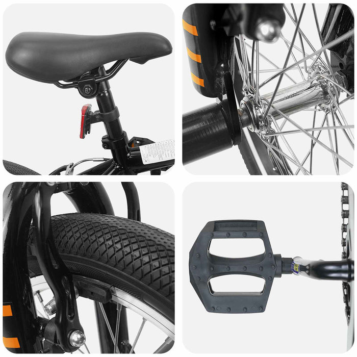 BMX 16 Inci pentru 5-8 ani Negru WALTI