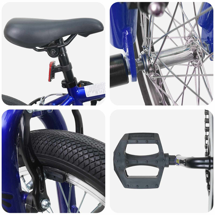 BMX 16 Inci pentru 5-8 ani Albastru închis - WALTI WALTI
