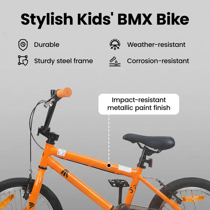 BMX 18 Inci pentru copiii de 7-10 ani Portocaliu WALTI